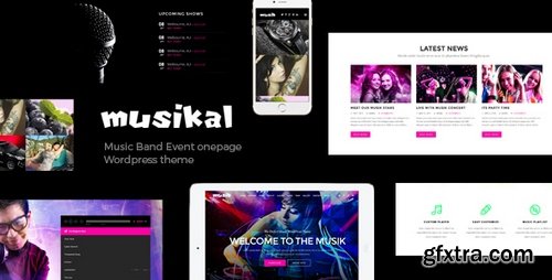 ThemeForest - Musikal v1.0.0 - OnePage Music WordPress Theme 13653832