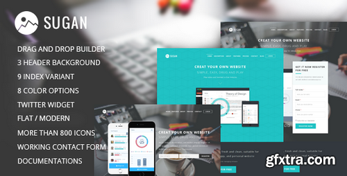 ThemeForest - Sugan v1.0.0 - Software / Apps / Mobile WordPress Theme 13845082