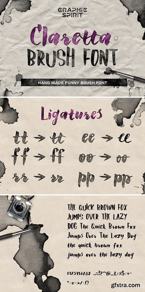 CM - Claretta Brush Ink Font 2006278