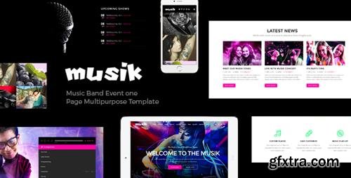 ThemeForest - Musik v1.0 - Music Bands, Artists, Musicians, Clubs OnePage Template (Update: 11 February 16) - 14388058