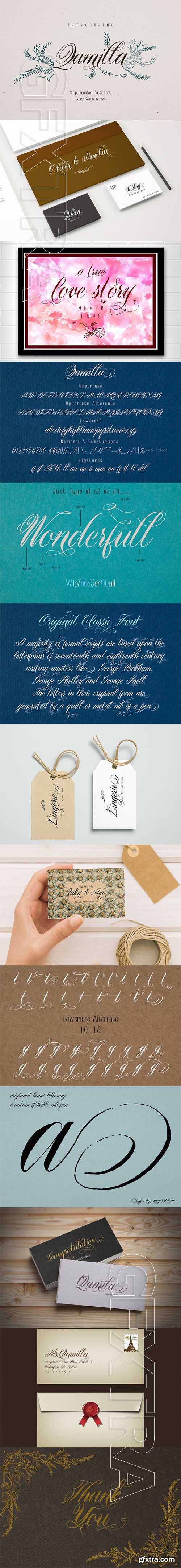 CreativeMarket - Qamilla Fonts Script 2049886