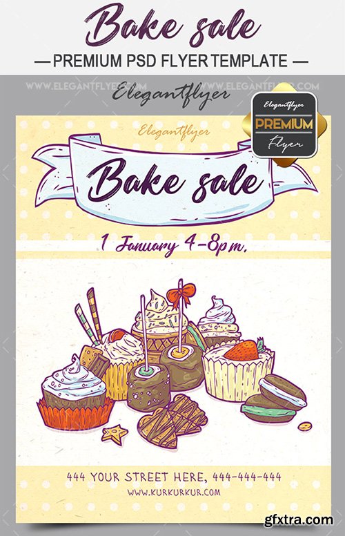 Bake Sale v2 – Flyer PSD Template + Facebook Cover