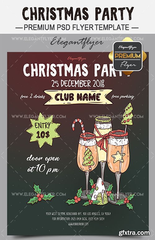 Christmas Party v7 – Flyer PSD Template + Facebook Cover