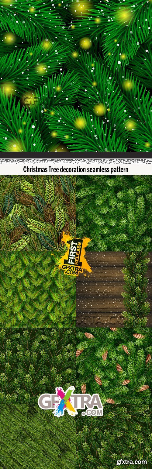 Christmas Tree decoration seamless pattern