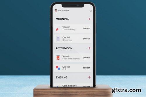 Medical Reminder Mobile Ui - H