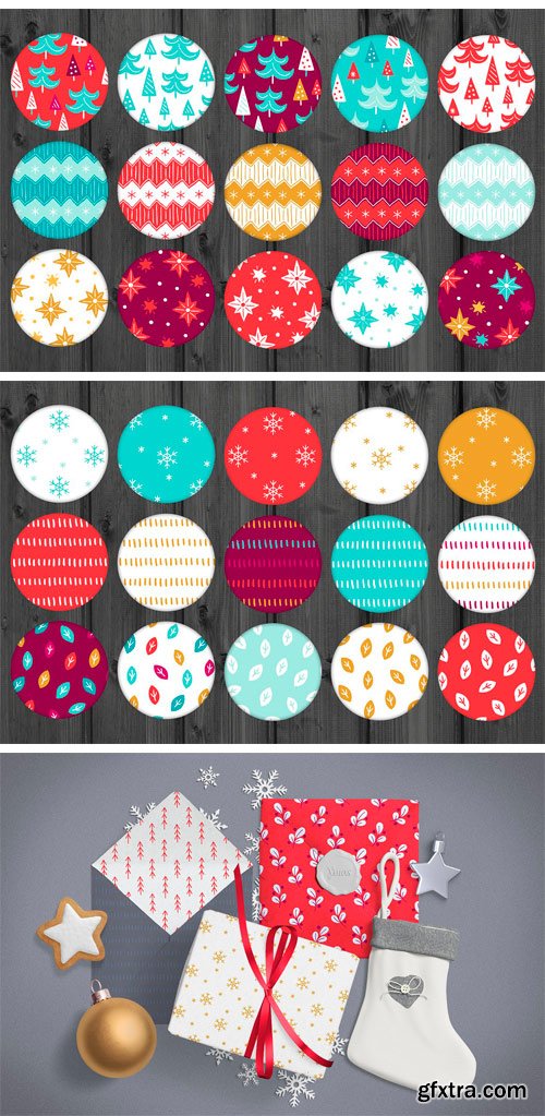 CM - 60 Christmas Seamless Patterns 1986473