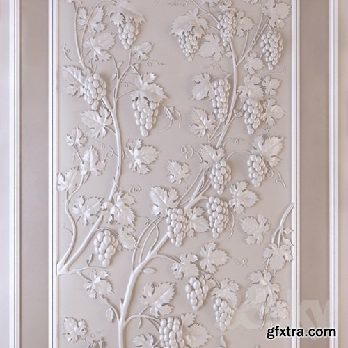 Decorative Panels Grapes. Panel The Grapes 3d Model