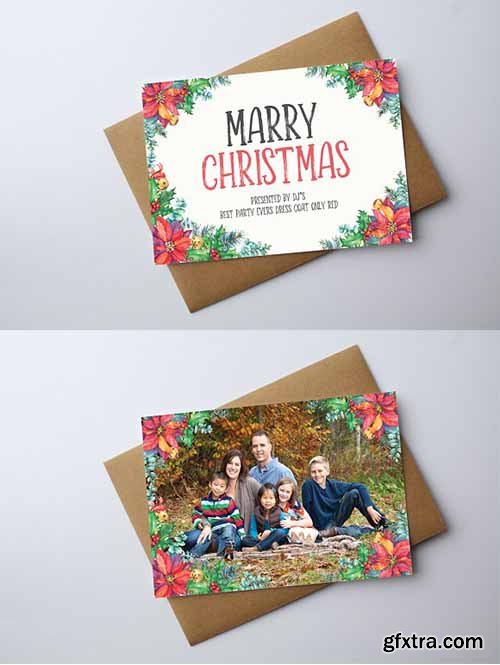 CreativeMarket - Modern Christmas Invitation Card 2049899