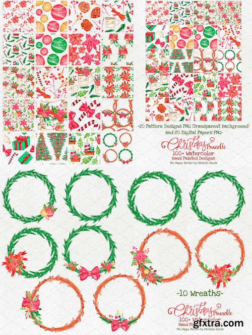 CM - Christmas Watercolor BUNDLE 2007784