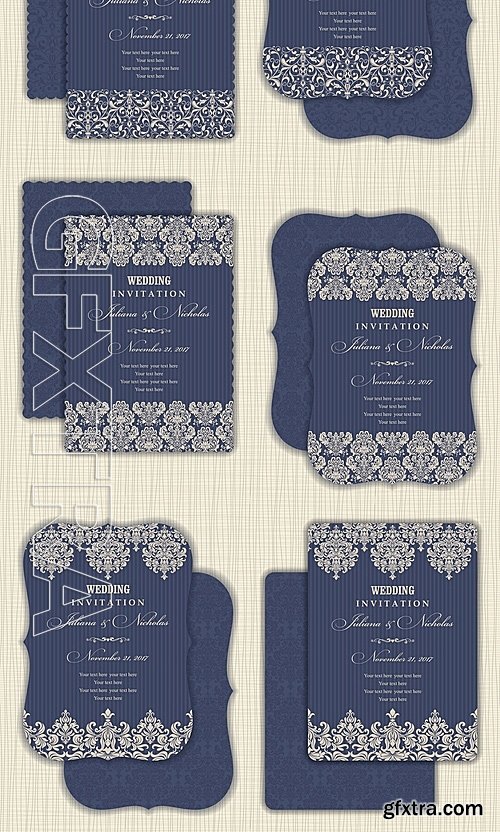 CM - Wedding Set Pattern and Invitation 1417674