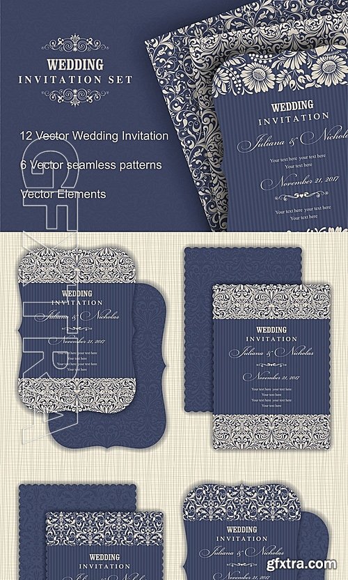 CM - Wedding Set Pattern and Invitation 1417674