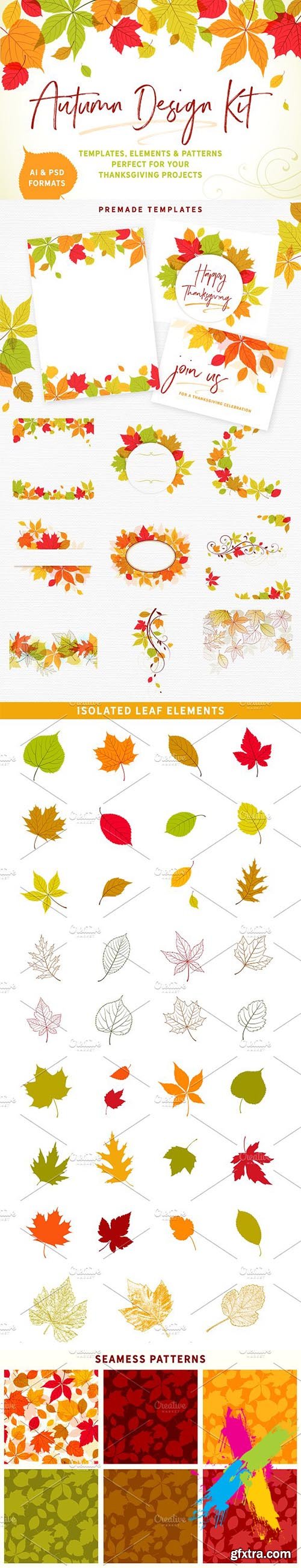 CreativeMarket - Autumn Design Kit 2050846