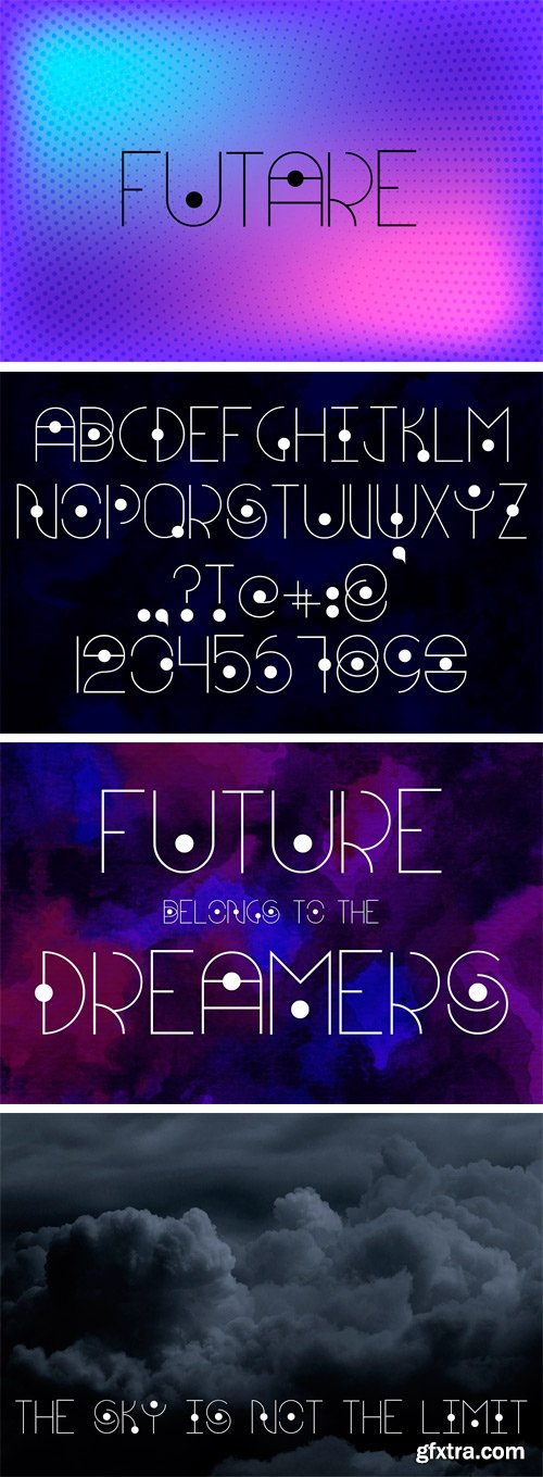 CM - Futare - Futuristic & Minimal Font 2039590