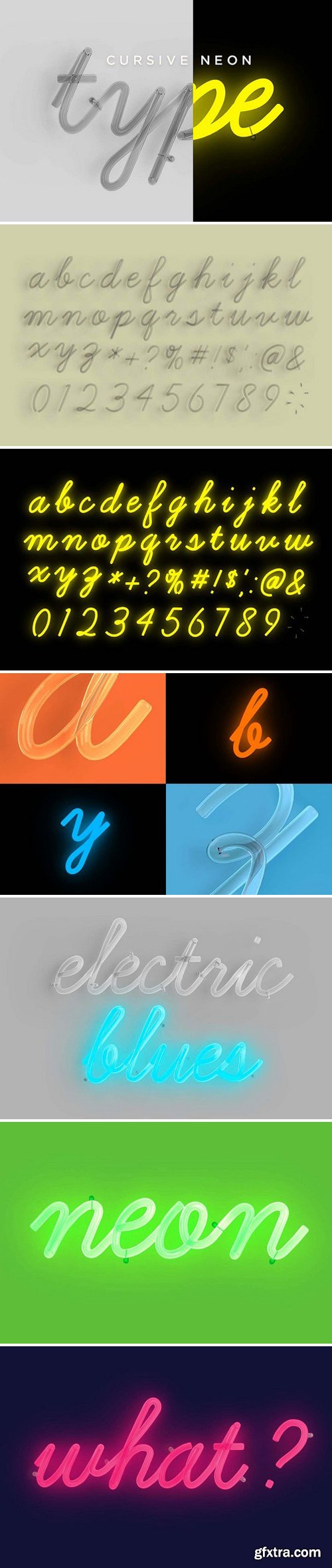 CM - Cursive Neon Type 1319086