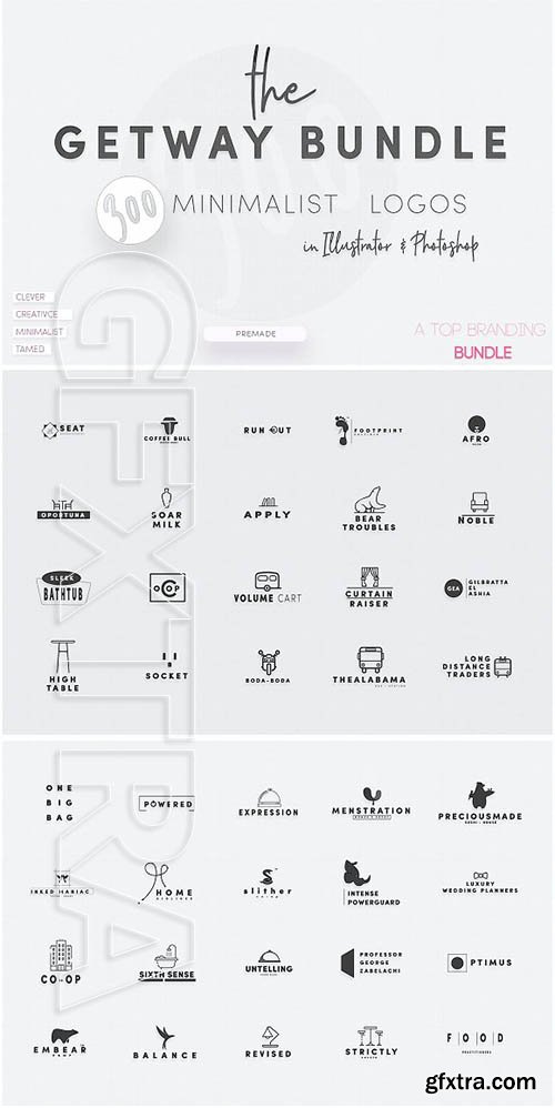 CreativeMarket - Gateway Minimal Logo Bundle 2051587