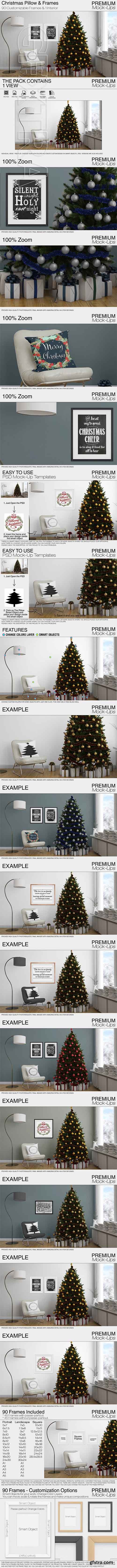 CreativeMarket - Christmas Pillow & Frames Pack 2050905