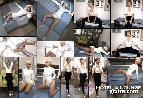 i13 Hotel and Lounge Environment with Poses