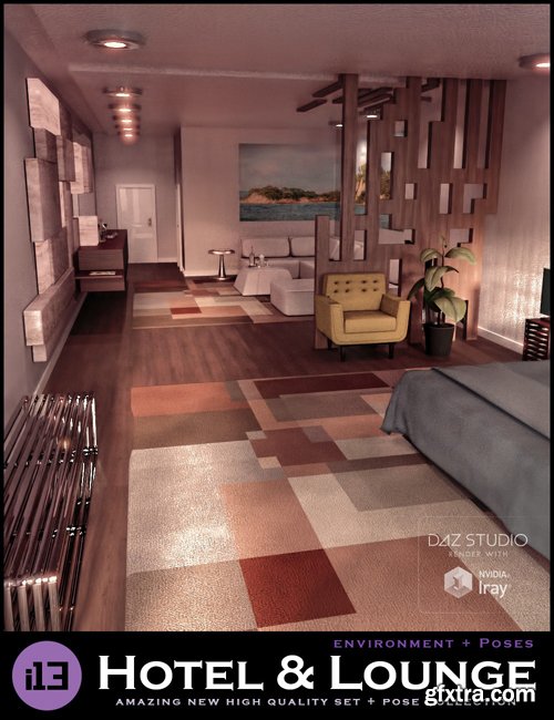 i13 Hotel and Lounge Environment with Poses