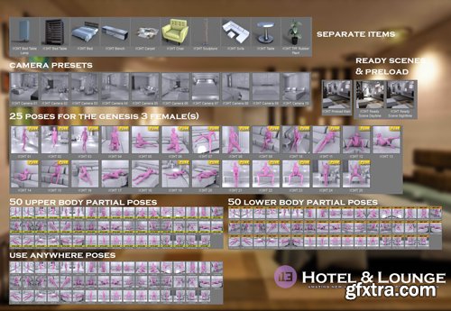 i13 Hotel and Lounge Environment with Poses