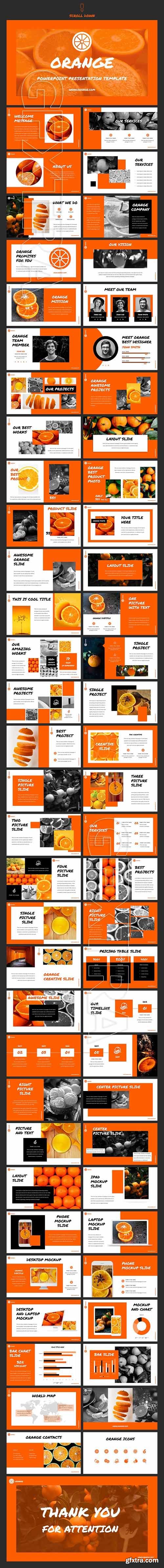 CreativeMarket - Orange - Powerpoint Template 2049301