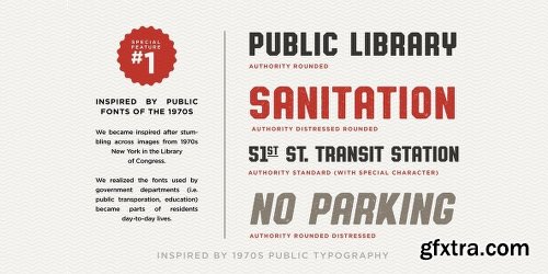 Authority Font Family - 6 Fonts