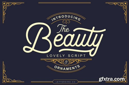 CreativeMarket The Beauty Script & Ornaments 1774606