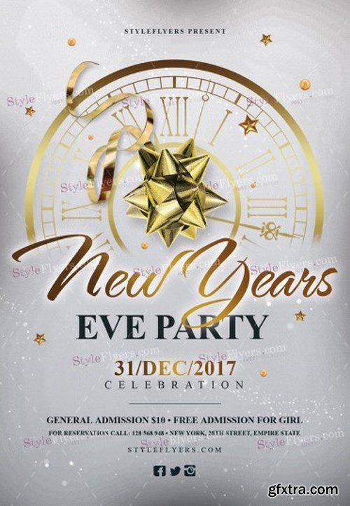 New Year’s Eve Party PSD Flyer Template