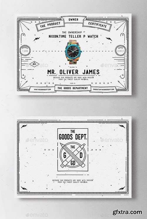 GraphicRiver - Modern Product Certificate 12040250