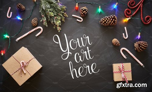 CreativeMarket Candy Cane Lane Mockup Photo Bundle 2028845