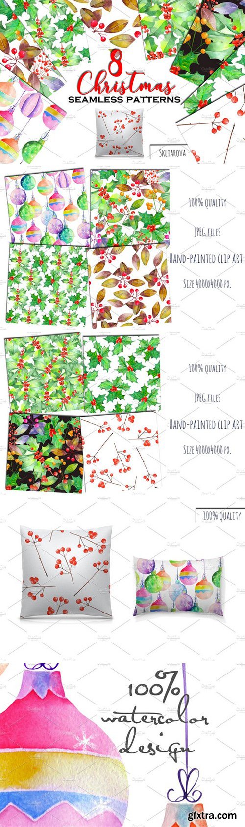 CM - Christmas floral patterns. 2006945