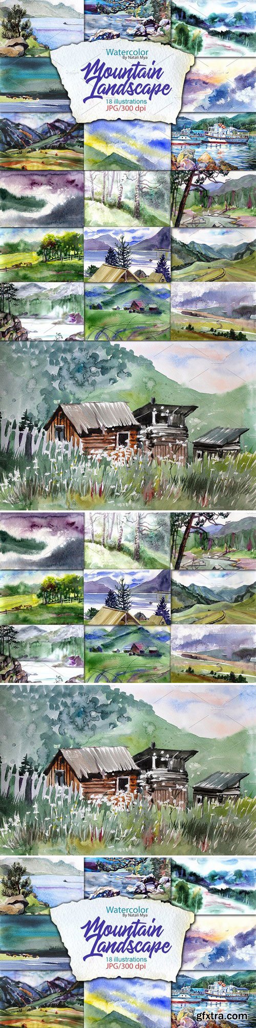 CM - Watercolor Mountain Landscapes 2008194