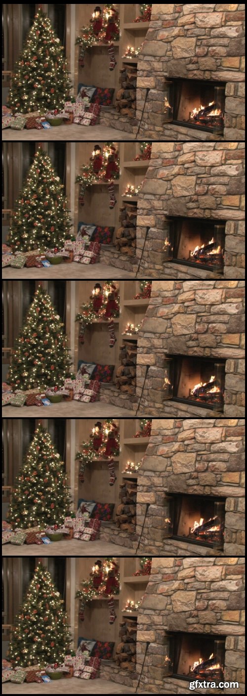 Christmas Scene by the Fire