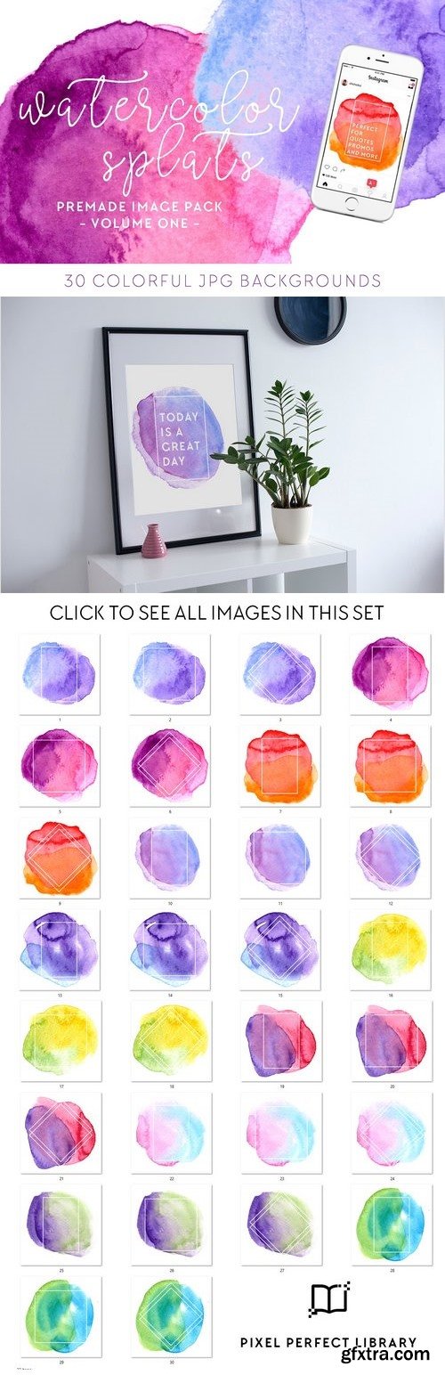 CM - Watercolor Splats Insta Pack [1] 1418571