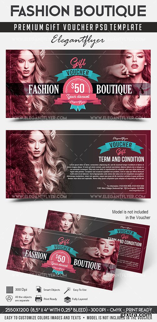 Fashion Boutique – Premium Gift Certificate PSD Template