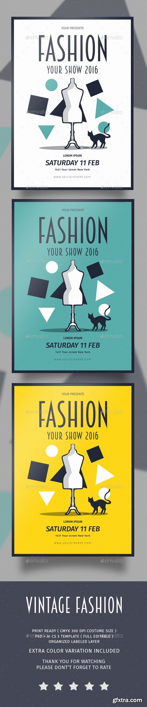 Graphicriver - Vintage Fashion Flyer 14464216