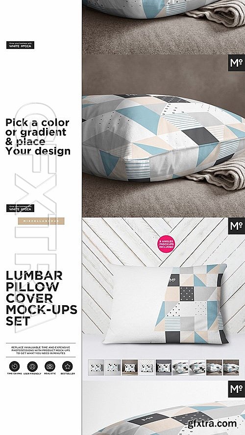 CM - The Lumbar Pillow Cover Mock-ups Set 2043794