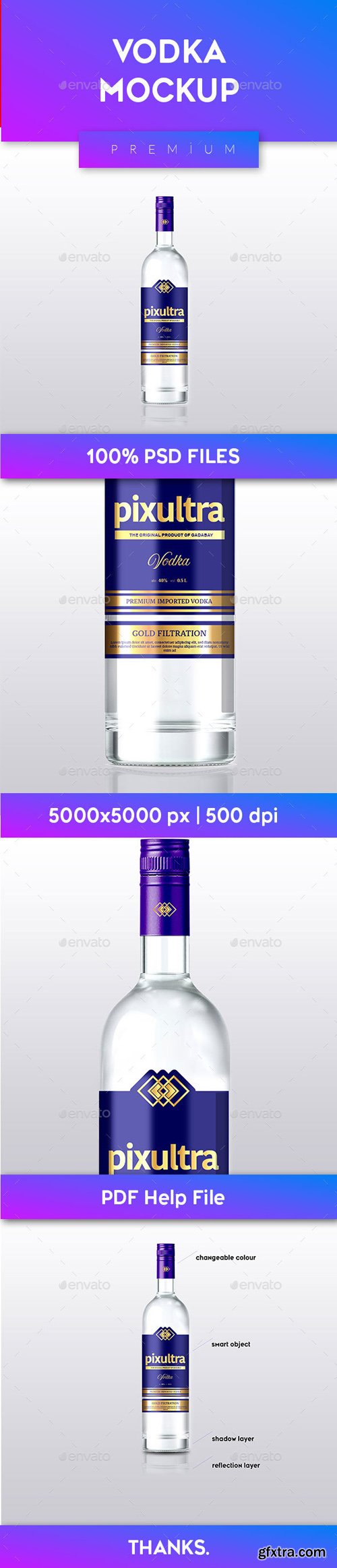 GR - Vodka Bottle Mockup 20958386