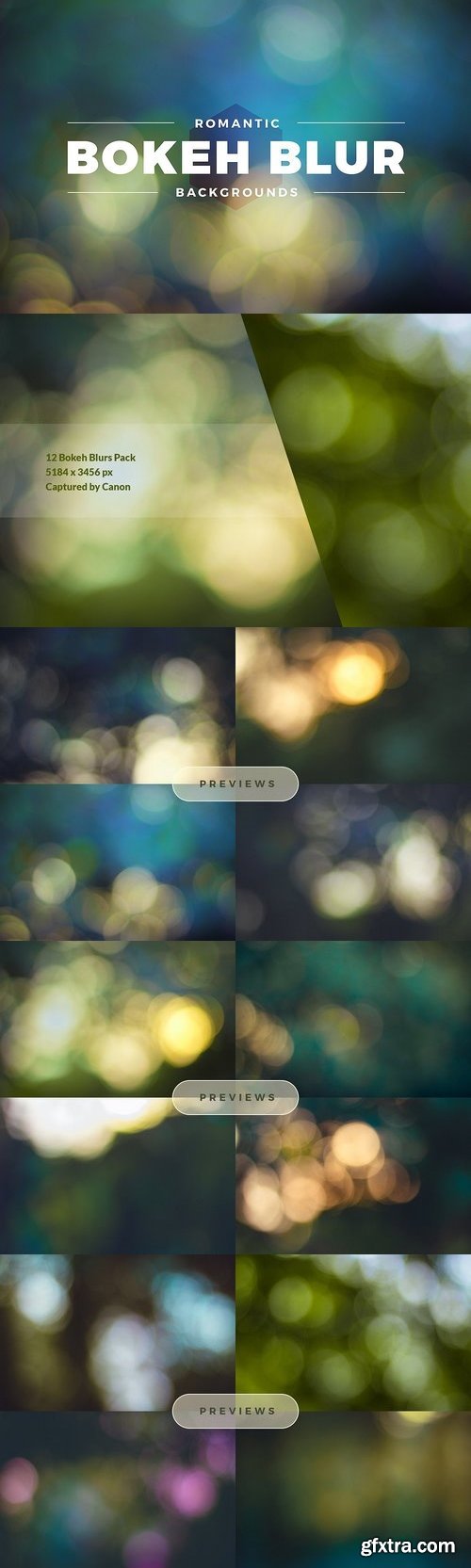 CM - Romantic Bokeh Blur Backgrounds Pack 1419945