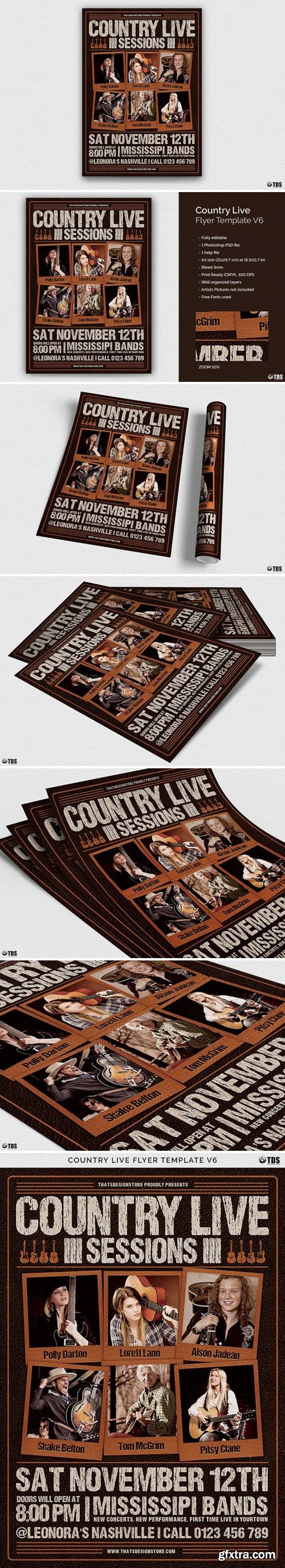 CM - Country Live Flyer Template V6 2022994