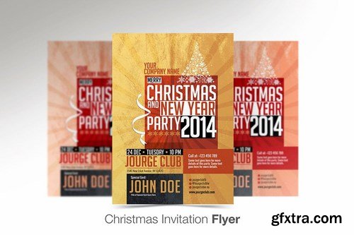 GraphicRiver - Christmas New Year Party FlyerInvitation 6237404