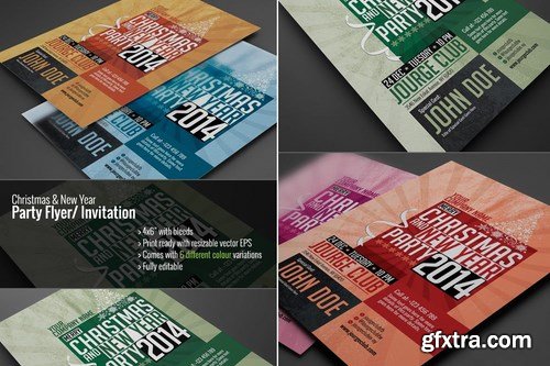 GraphicRiver - Christmas New Year Party FlyerInvitation 6237404