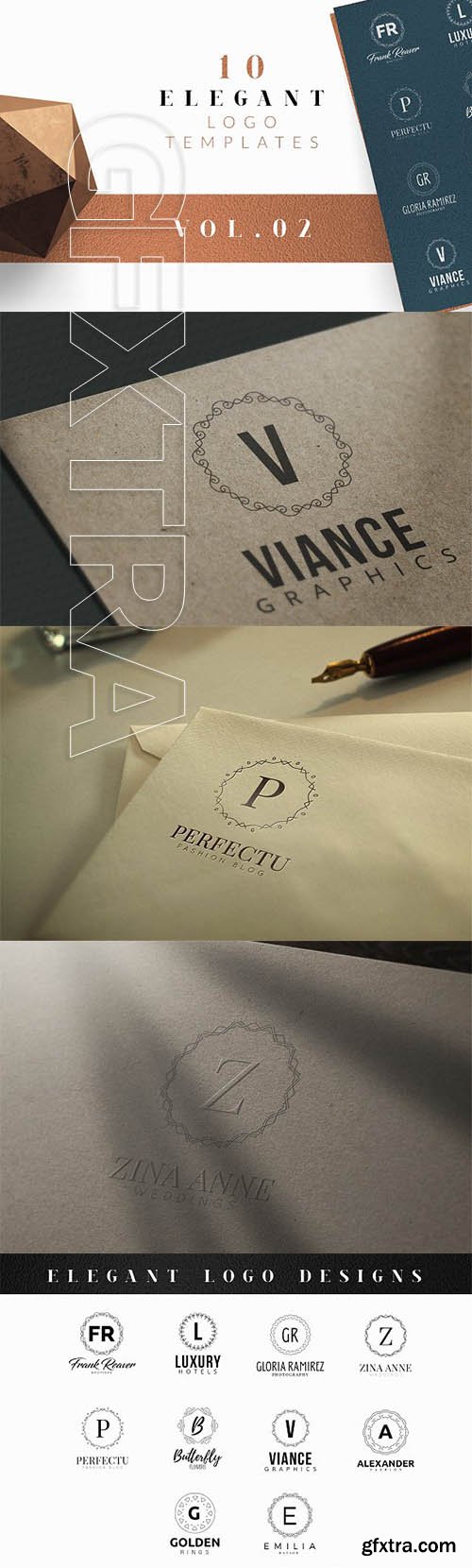 CreativeMarket - 10 Elegant Logo Templates Vol02 2034231