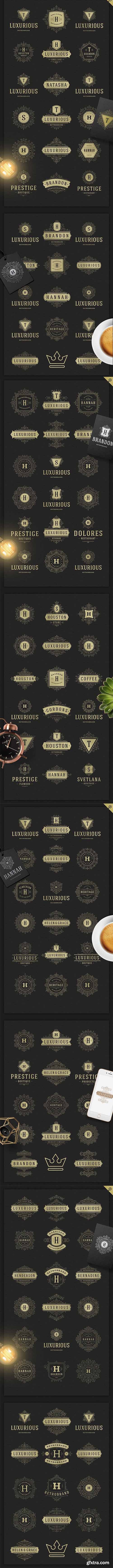 CreativeMarket - 500 ornaments logos & monograms 2048529