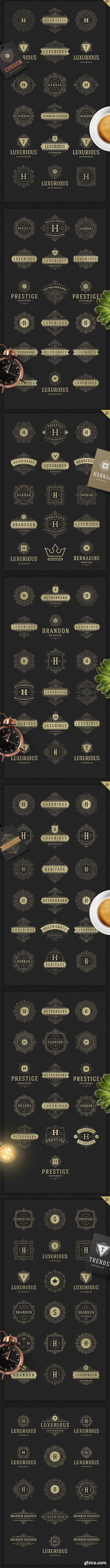 CreativeMarket - 500 ornaments logos & monograms 2048529