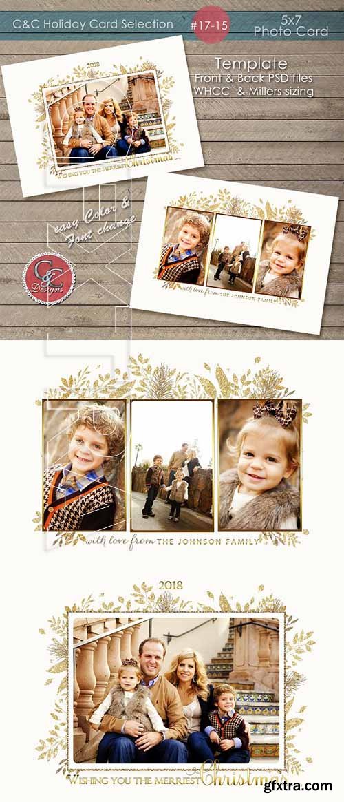 CreativeMarket - Christmas Photo Card Selection 17-15 2064478