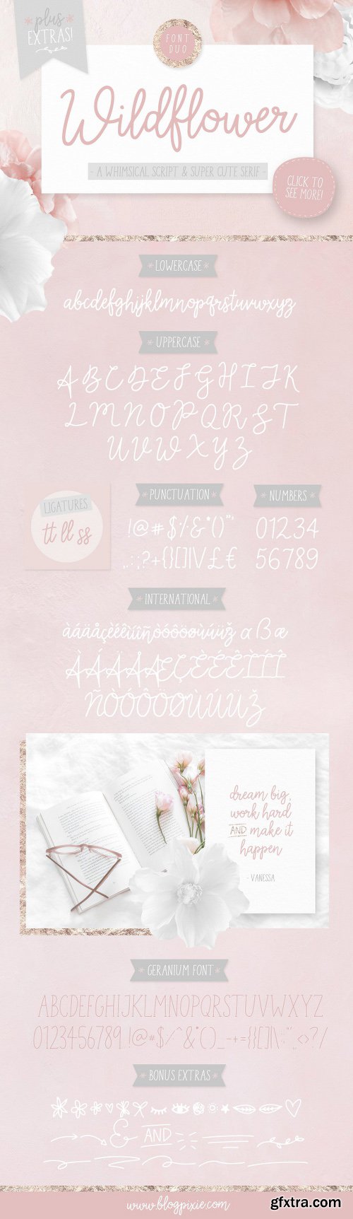 CreativeMarket Floral Bundle Fonts & Illustrations 1985821