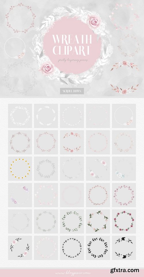 CreativeMarket Floral Bundle Fonts & Illustrations 1985821