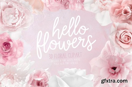 CreativeMarket Floral Bundle Fonts & Illustrations 1985821