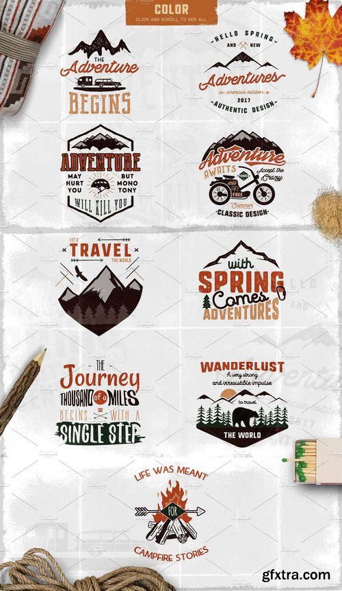 CM - 9 Adventure Logos & Tee Designs 1419308