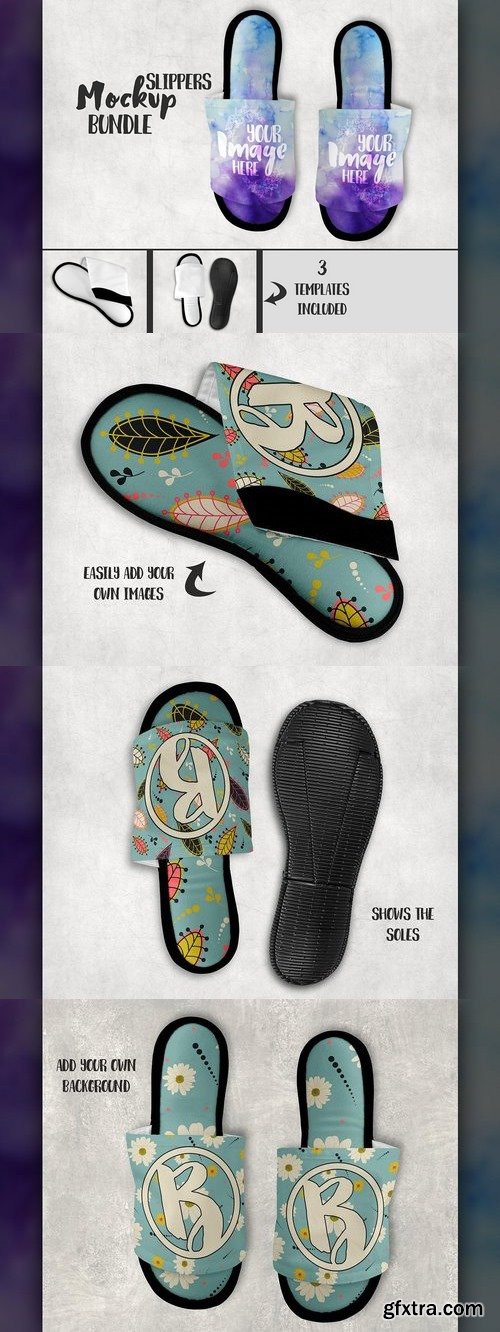 CM - Dye Sublimation Slipper Mockup 1419933